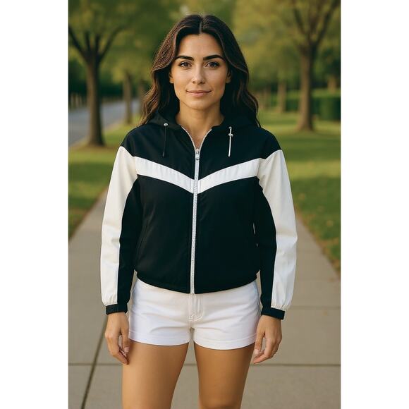 NWT! Johnny Was Calme Elements Jacket Full Zip Hoodie Windbreaker - Size Medium - Picture 1 of 6